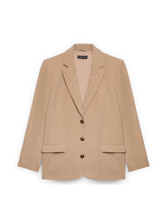 Fiorella Rubino Fiorella Rubino Giacca di transizione Q002T000240N012 Crema Regular Fit