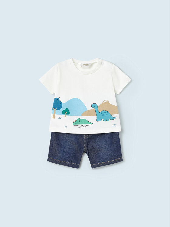 Completo T-shirt e shorts di jeans 1268