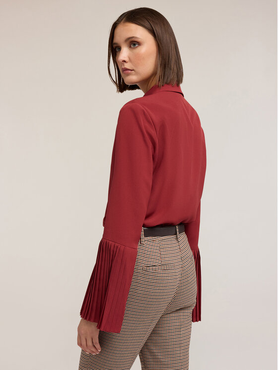 Motivi Motivi Koszula 5272Q000868N036 Bordowy Regular Fit