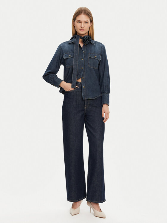 Marella Marella Koszula jeansowa Nizere 2513111124 Granatowy Regular Fit