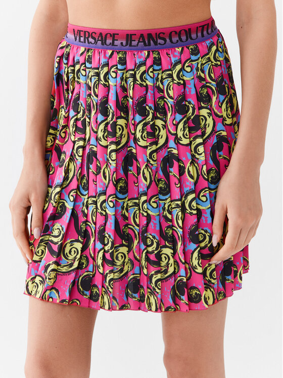 Versace Jeans Couture Versace Jeans Couture Plisovaná sukňa 74HAE820 Ružová Regular Fit