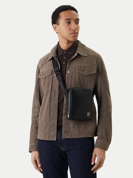 Calvin Klein Geantă crossover Emblem Hw Reporter LV04D3293G Negru