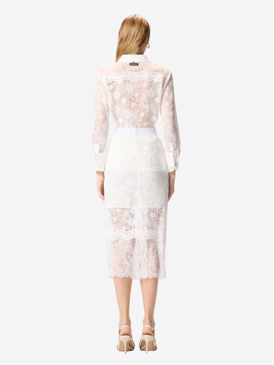 PINKO PINKO Camicia COLINE CAMICIA PIZZO REBRODE Bianco Regular Fit