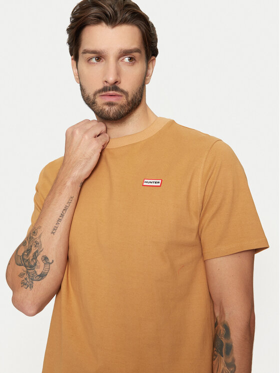 Hunter Hunter Majica Alvin HARM0039242 Rjava Regular Fit