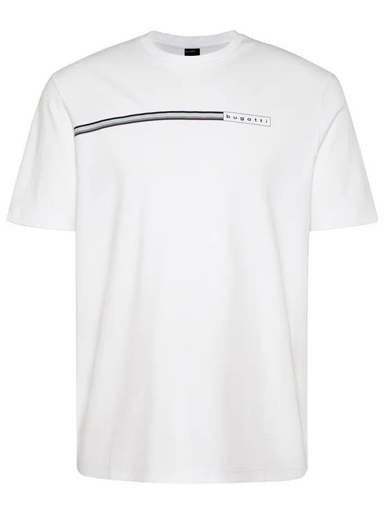 Bugatti T-Shirt 8350 35181 Weiß Regular Fit