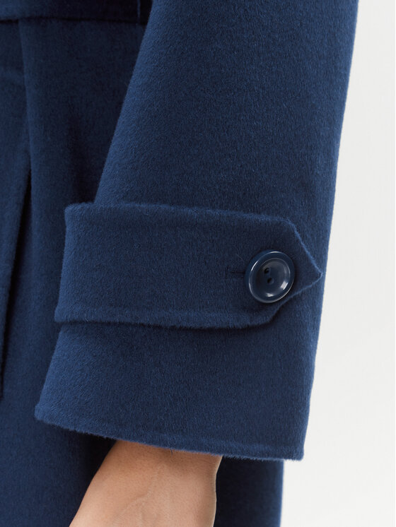 Luisa Spagnoli Luisa Spagnoli Palton de lână Sballo 540243 Bleumarin Regular Fit