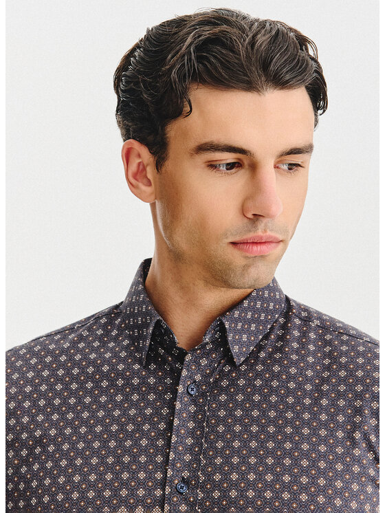 Pako Lorente Pako Lorente Koszula P25WF-1X-027 Brązowy Slim Fit