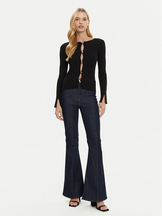 Guess Guess Kardigan W5RR17 Z34O0 Crna Classic Fit