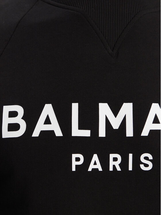 Balmain Balmain Mikina DH1JQ005BB65 Černá Regular Fit