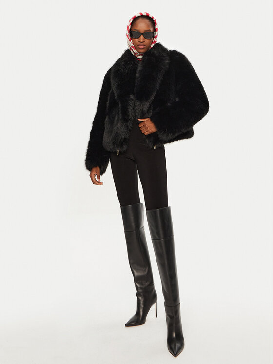 YES LONDON YES LONDON Pelliccia 026 Nero Regular Fit