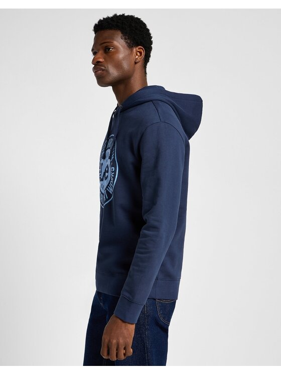 Lee Lee Bluza Legendary Hoodie Niebieski Hoodie Fit