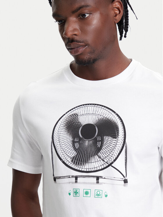 United Colors Of Benetton United Colors Of Benetton T-shirt 3BL0U10AG Bijela Relaxed Fit