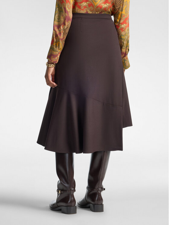Elena Mirò Elena Mirò Spódnica midi 1005P000102N032 Brązowy Flared Fit
