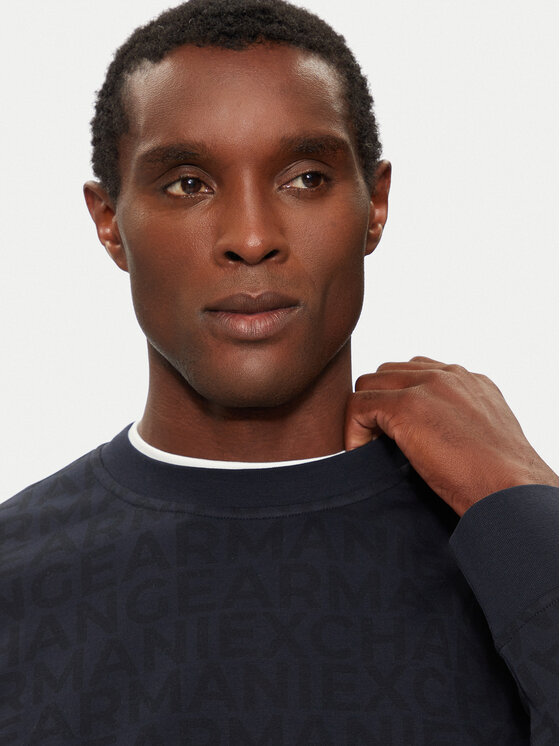Armani Exchange Armani Exchange Majica dugih rukava 6DZMJK ZJZGZ 55JW Tamnoplava Regular Fit