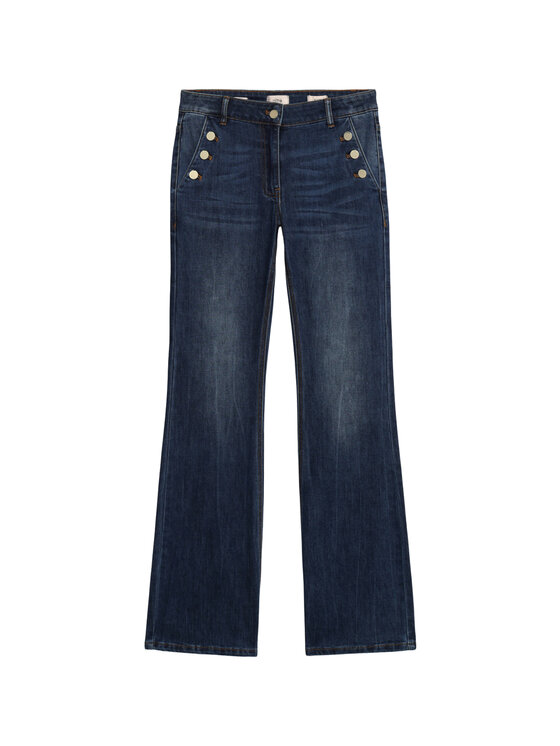 Oltre Oltre Jeansy P410R008682N024 Niebieski Flare Fit