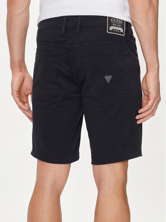 Guess Guess Džinsiniai šortai Angels M4GD03 WG3MA Tamsiai mėlyna Slim Fit