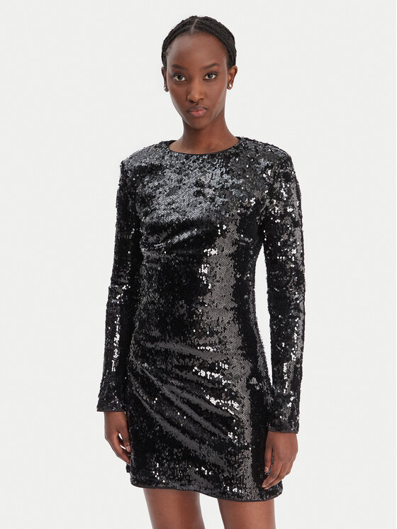 Guess Rochie cocktail W6RK52 KD020 Negru Regular Fit
