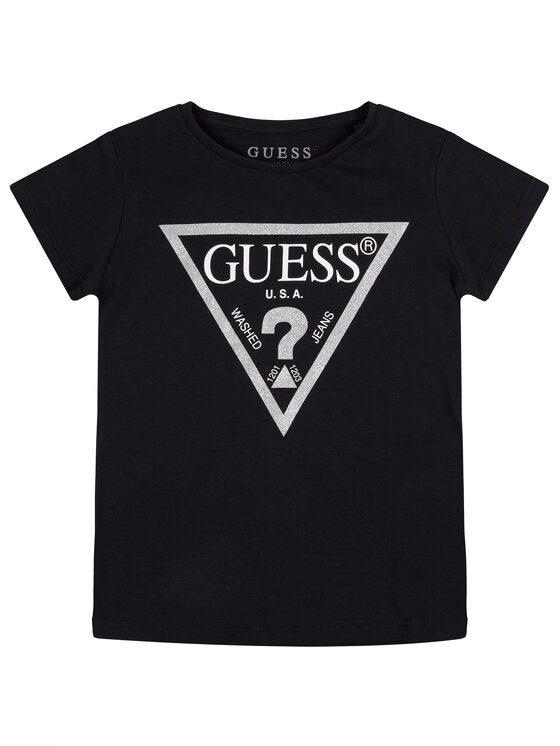 Guess Guess Marškinėliai K73I56 K5M20 Juoda Regular Fit