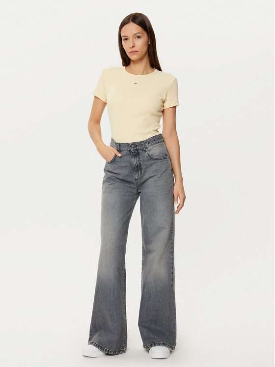 Tommy Jeans Tommy Jeans Marškinėliai Essential DW0DW17383 Smėlio Slim Fit