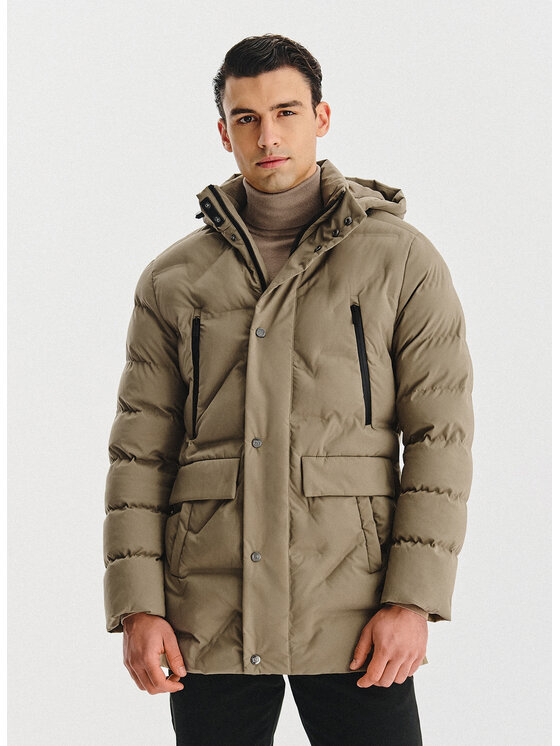 Pako Lorente Pako Lorente Kurtka zimowa P25WN-5X-015 Beżowy Classic Fit
