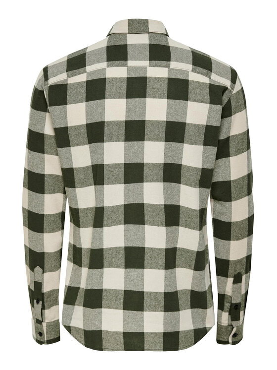 Only & Sons Only & Sons Camicia Gudmund 22007112 Verde Slim Fit