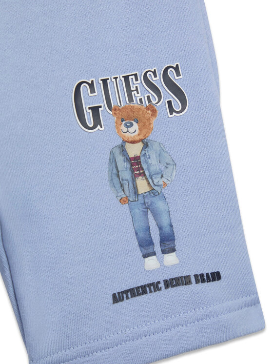 Guess Guess Šortky z materiálu N6RD02 KAD74 Světle modrá Regular Fit