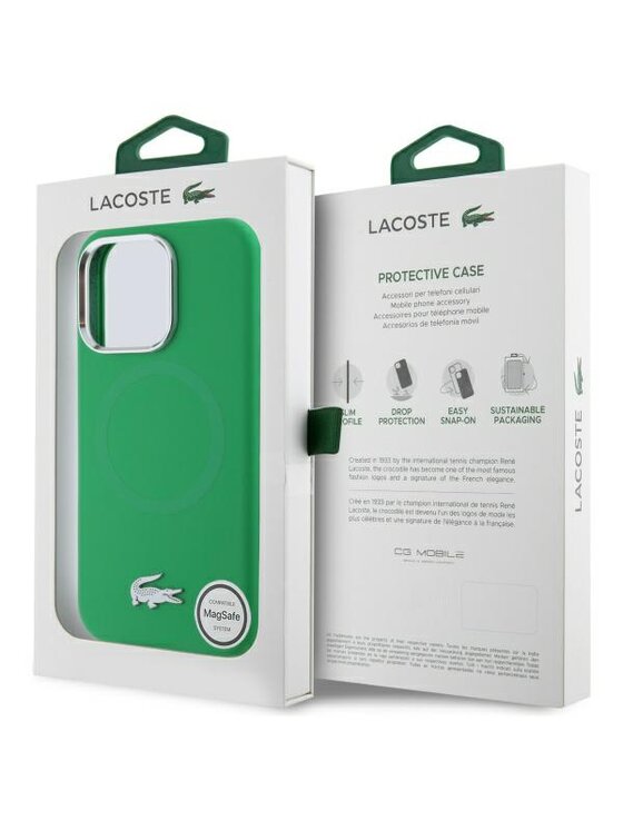 Lacoste Lacoste Etui na telefon Silicone Cracked Logo Zielony