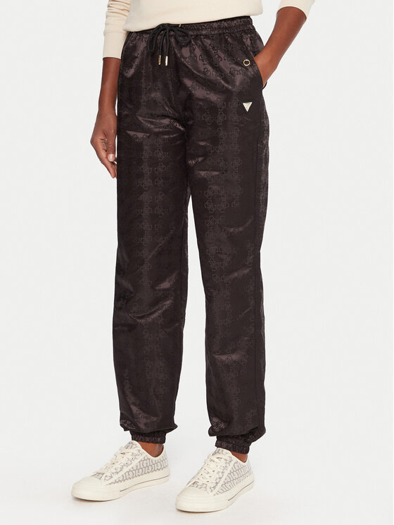 Guess Guess Pantaloni trening V5YB14 WHFU0 Negru Regular Fit
