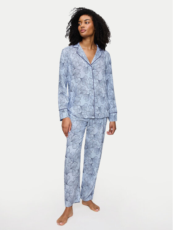 Triumph Triumph Pijama 10225082 Albastru celest Regular Fit
