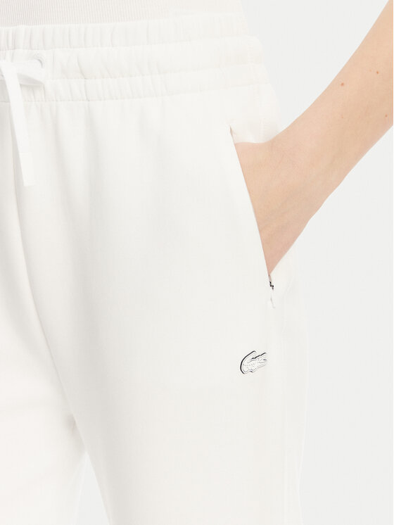 Lacoste Lacoste Spodnji del trenirke XF0343 Bela Regular Fit