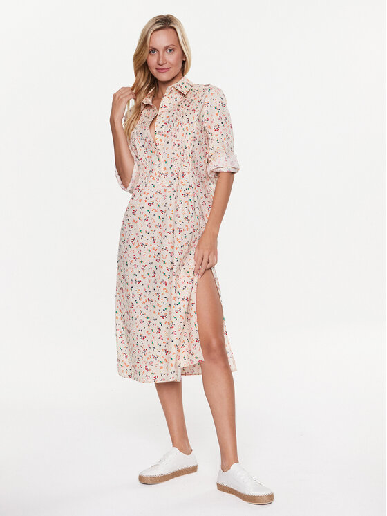 United Colors Of Benetton Vsakodnevna obleka 4THADV04P Écru Regular Fit