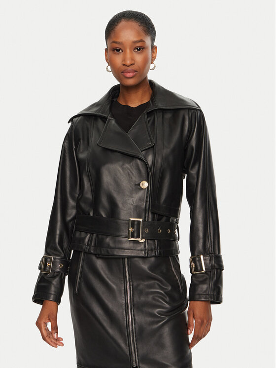 YES LONDON YES LONDON Giacca di pelle NP1992 Nero Regular Fit