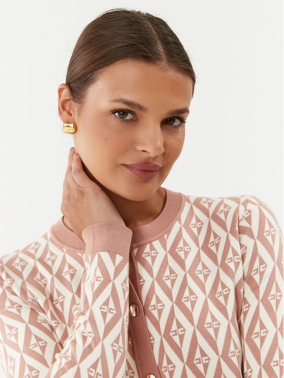 Elisabetta Franchi Elisabetta Franchi Кардиган MK-64B-36E2-V3000 Розов Regular Fit