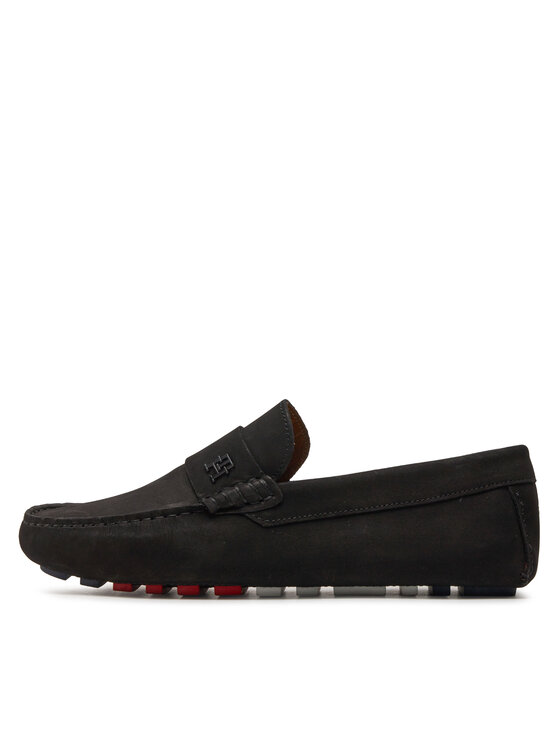 Tommy Hilfiger Tommy Hilfiger Mokasyny Th Classic Nubuck Driver FM0FM05001 Czarny