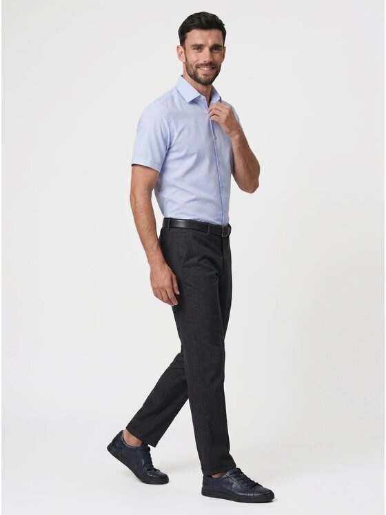 Willsoor Willsoor Koszula 20988sl Niebieski Slim Fit