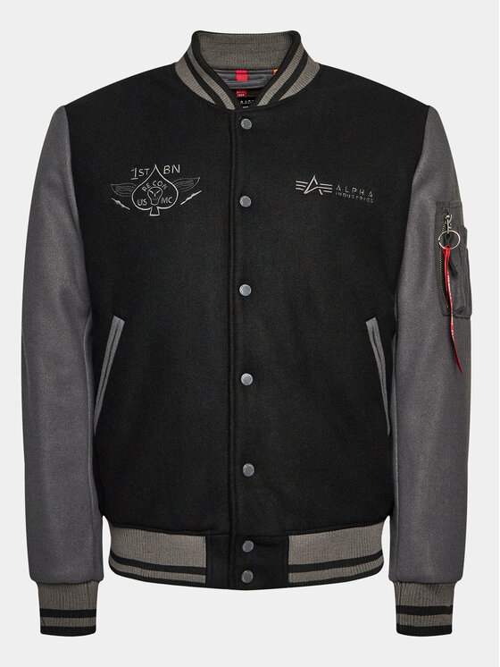 Alpha Industries Alpha Industries Яке бомбър Varsity Air Force 138107 Черен Regular Fit