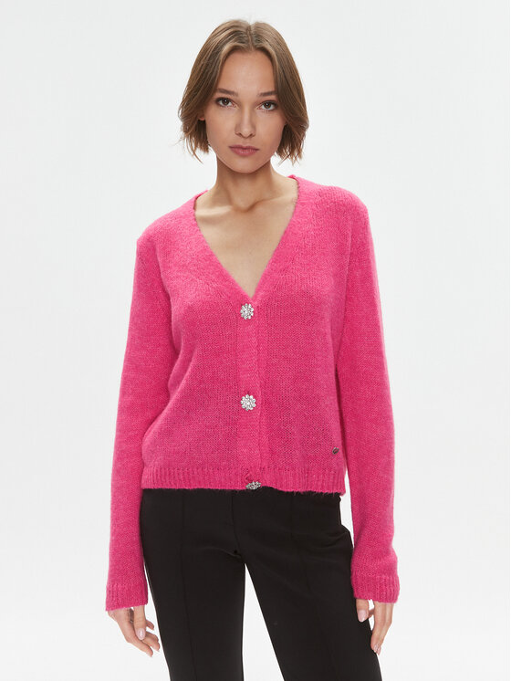 Please Pletena jopica M49778487 Roza Regular Fit