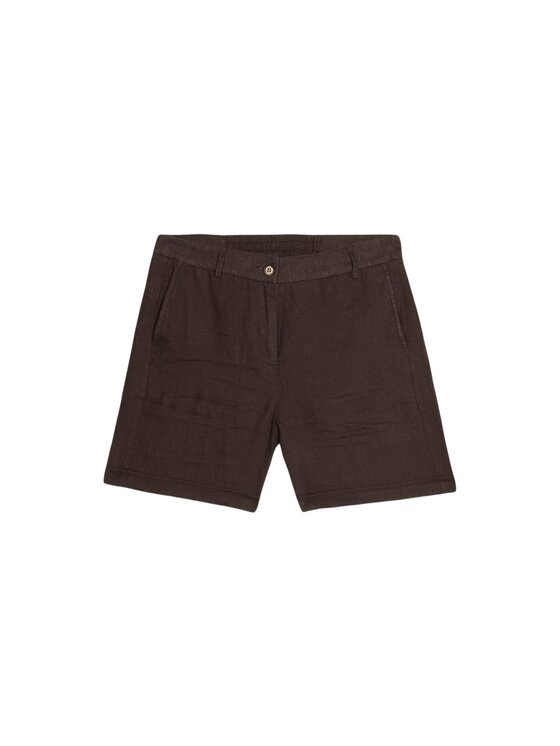 Oltre Oltre Pantaloncini P015R008439N022 Marrone Baggy Fit
