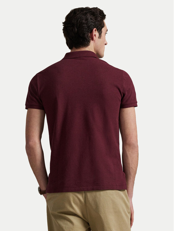 Polo Ralph Lauren Polo Ralph Lauren Polo majica 710680784293 Bordo rdeča Custom Slim Fit