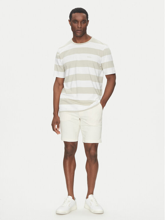 BOSS BOSS T-krekls TalesStripe 50499334 Bēšs Relaxed Fit