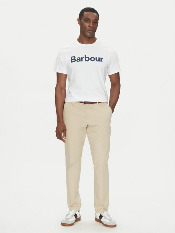 Barbour Barbour T-shirt Logo MTS0531WH51 Bijela Tailored Fit