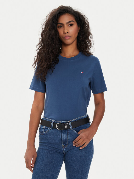 Tommy Hilfiger Tommy Hilfiger T-Shirt Modern WW0WW39848 Blau Regular Fit