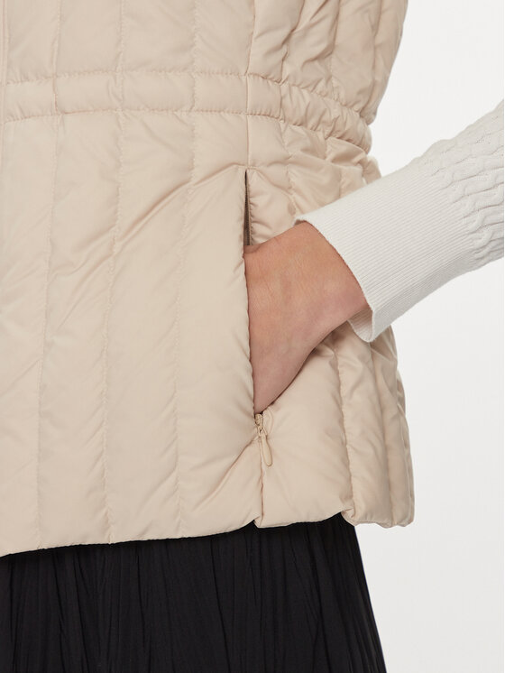 Tommy Hilfiger Tommy Hilfiger Prsluk Feminine Lw Down Vest WW0WW40485 Bež Slim Fit