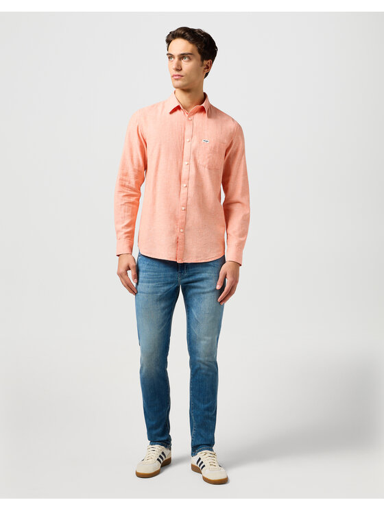 Wrangler Wrangler Koszula 1 PKT SHIRT 112362752 Pomarańczowy Regular Fit