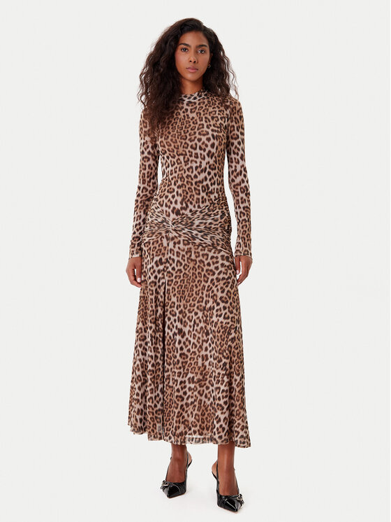 BARDOT BARDOT Коктейльна сукня Lea Printed 58853DB8 Коричневий Regular Fit
