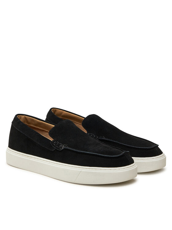 Calvin Klein Calvin Klein Mokasyny Moccasin Suede HM0HM01794 Czarny
