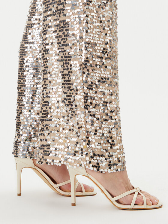 Bruuns Bazaar Bruuns Bazaar Hlače iz tkanine Brinna BBW4390 Srebrna Loose Fit