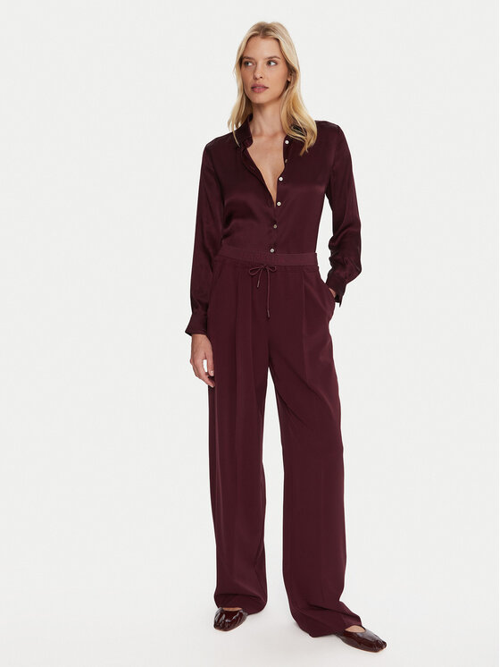Marella Marella Stoffhose Vanto 2523136065 Dunkelrot Regular Fit