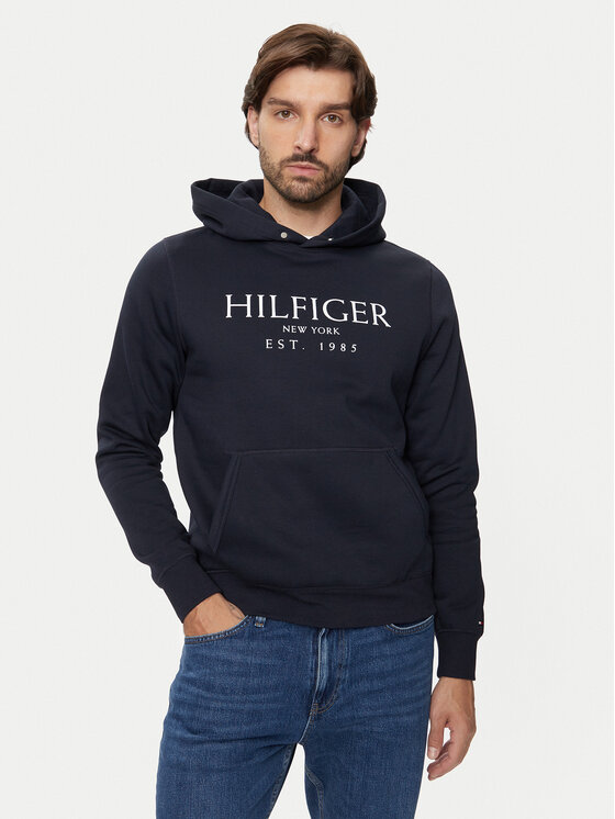 Tommy Hilfiger Džemperis ar kapuci MW0MW35523 Tumši zils Regular Fit