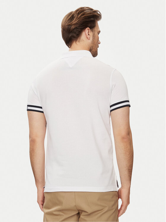 Tommy Hilfiger Tommy Hilfiger Polokošeľa Monotype MW0MW34737 Biela Slim Fit